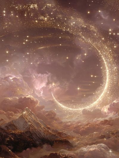 Celestial Mountain — Fantasy Print. poster print