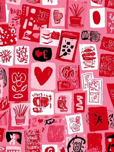 Colorful Collage Art Print. poster print