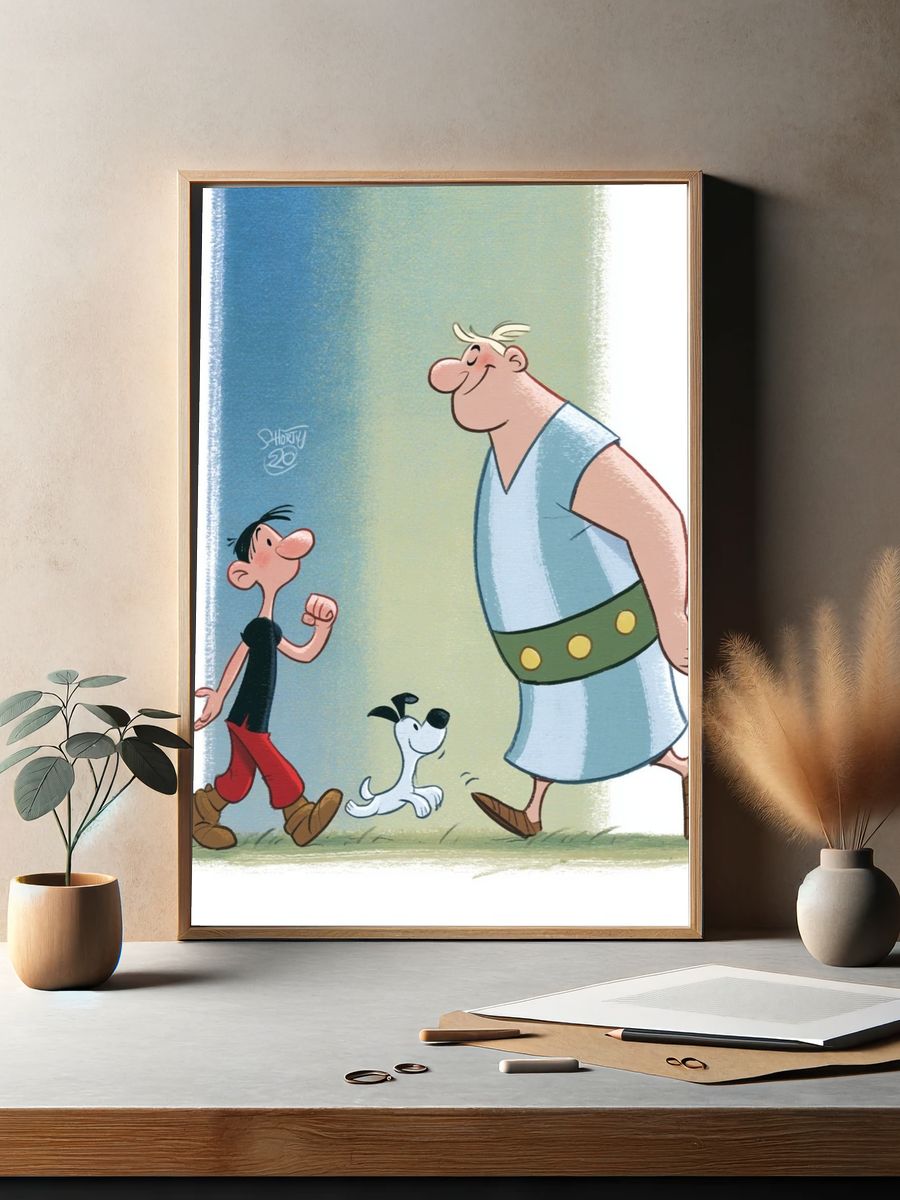 Asterix and Obelix Cartoon Poster. — room view 2