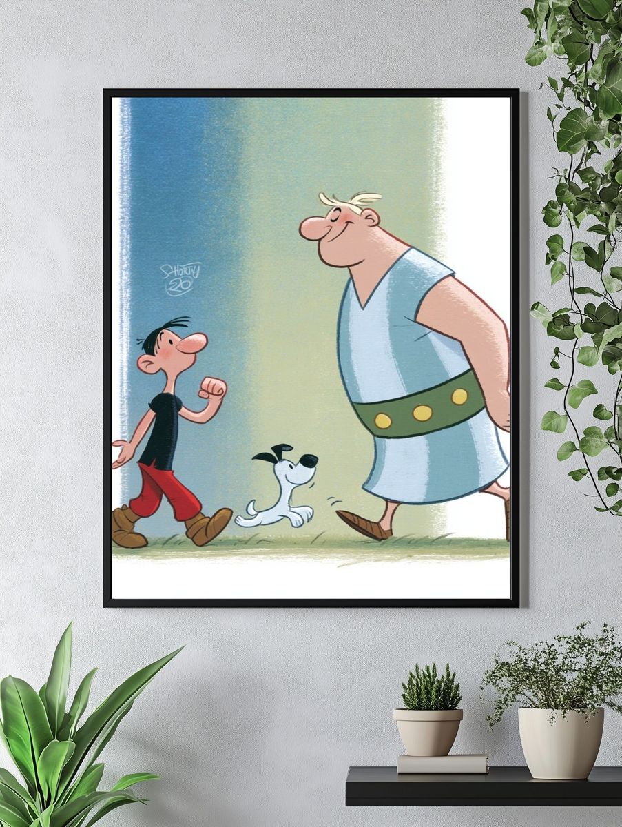 Asterix and Obelix Cartoon Poster. — room view 4