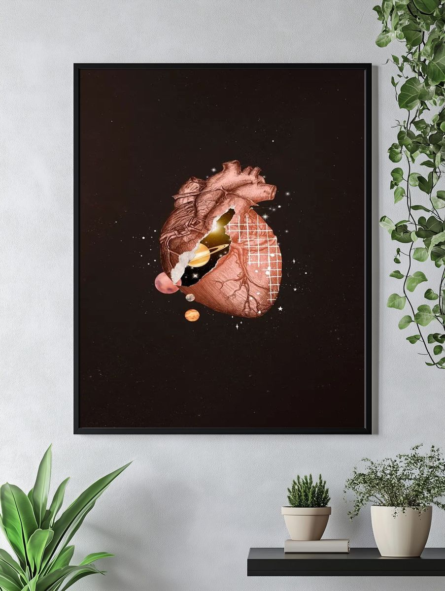 Cosmic Heart — Illustration Print. — room view 4