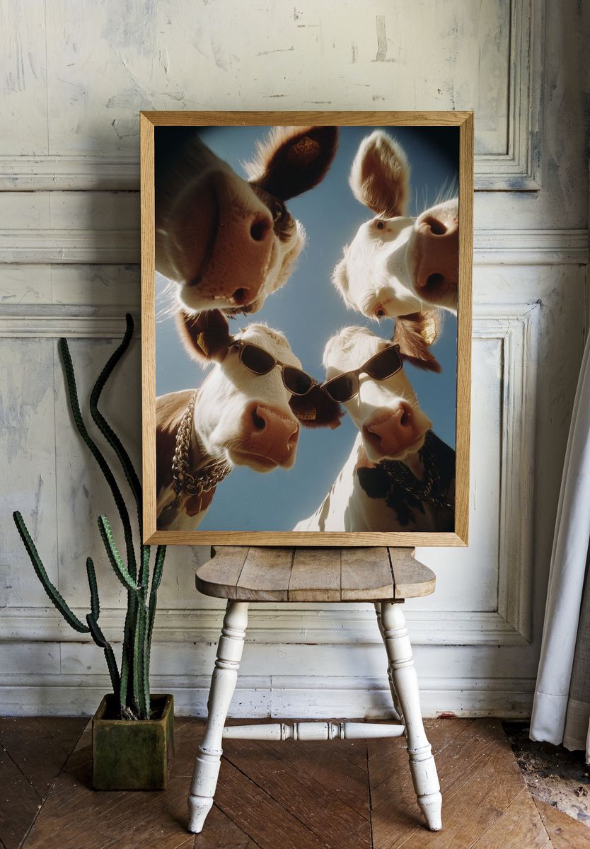 Cool Cows — Funny Print. — room view 1