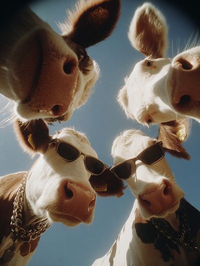 Cool Cows — Funny Print. poster print