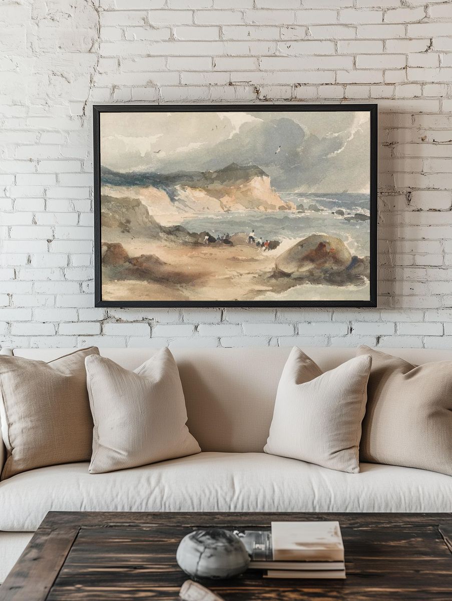 Coastal Landscape — Watercolor Print. — room view 1