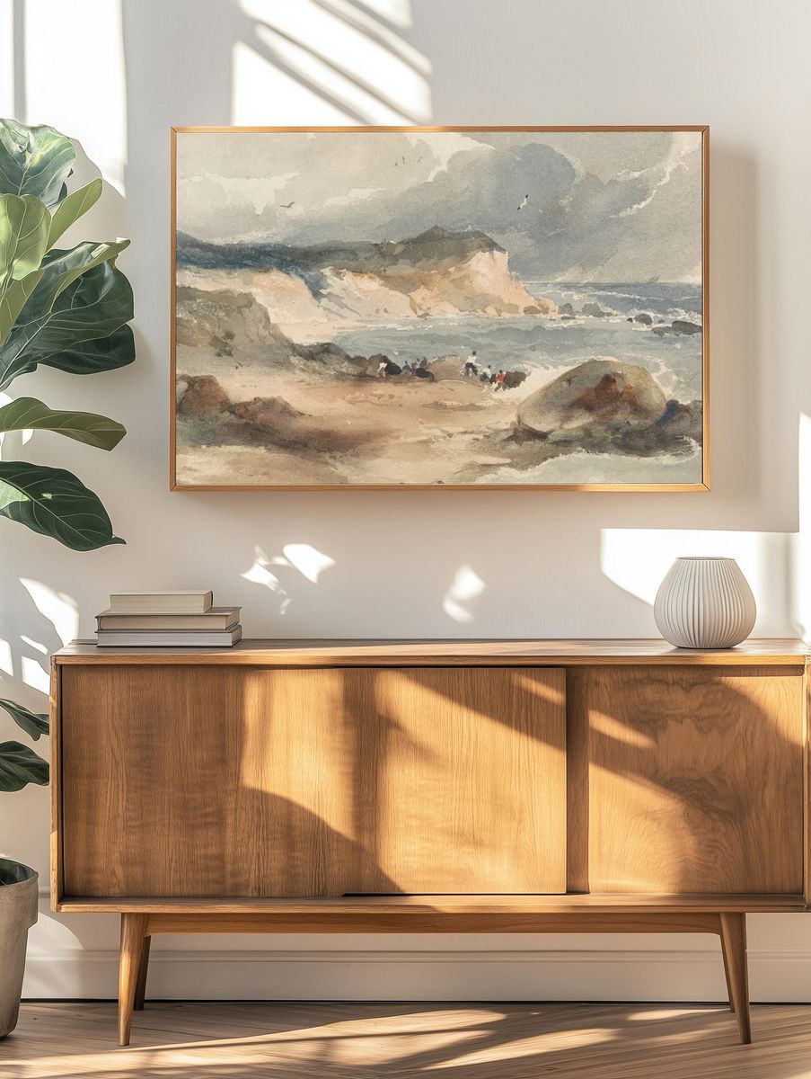 Coastal Landscape — Watercolor Print. — room view 3