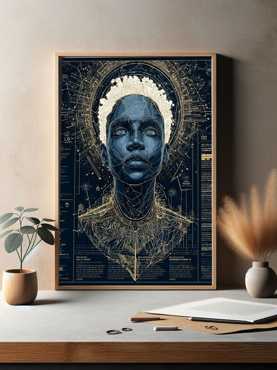 Cosmic Portrait — Illustration Print. — room view 2