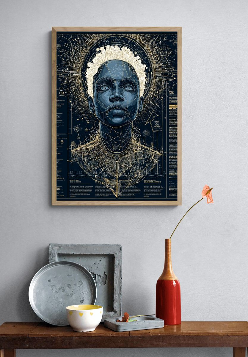 Cosmic Portrait — Illustration Print. — room view 3