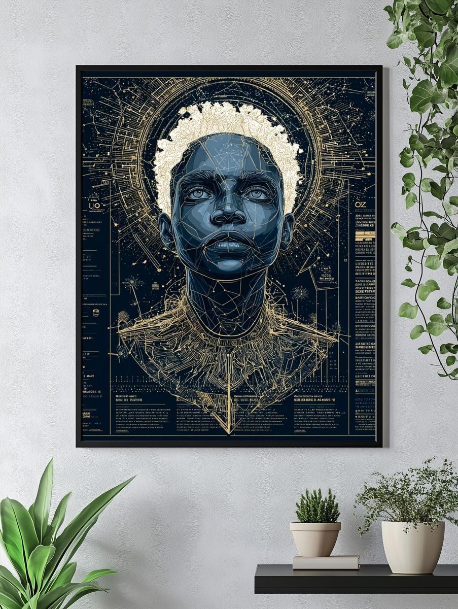Cosmic Portrait — Illustration Print. — room view 4