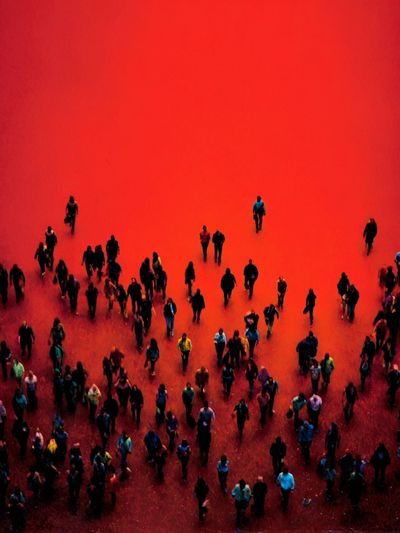 Crowd in Red — Photography Print. poster