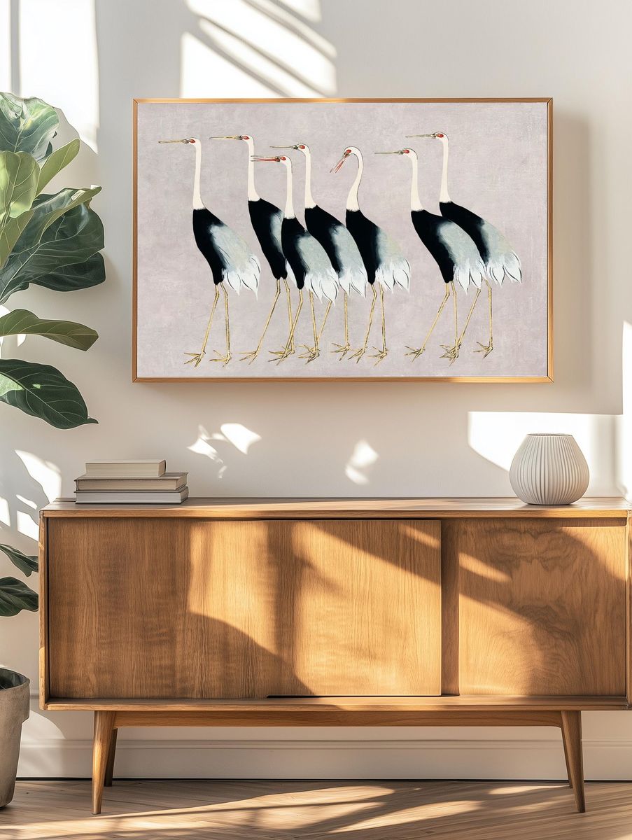 Crane Flock Contemporary Print. — room view 3