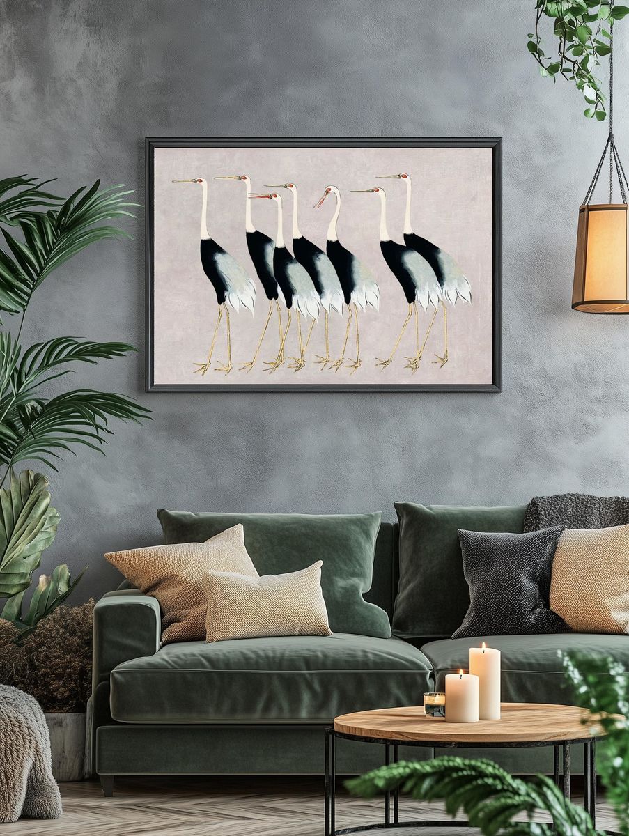 Crane Flock Contemporary Print. — room view 4