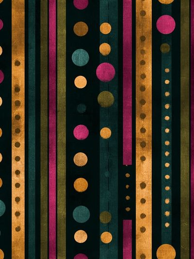 Colorful Stripes and Dots Poster. poster print