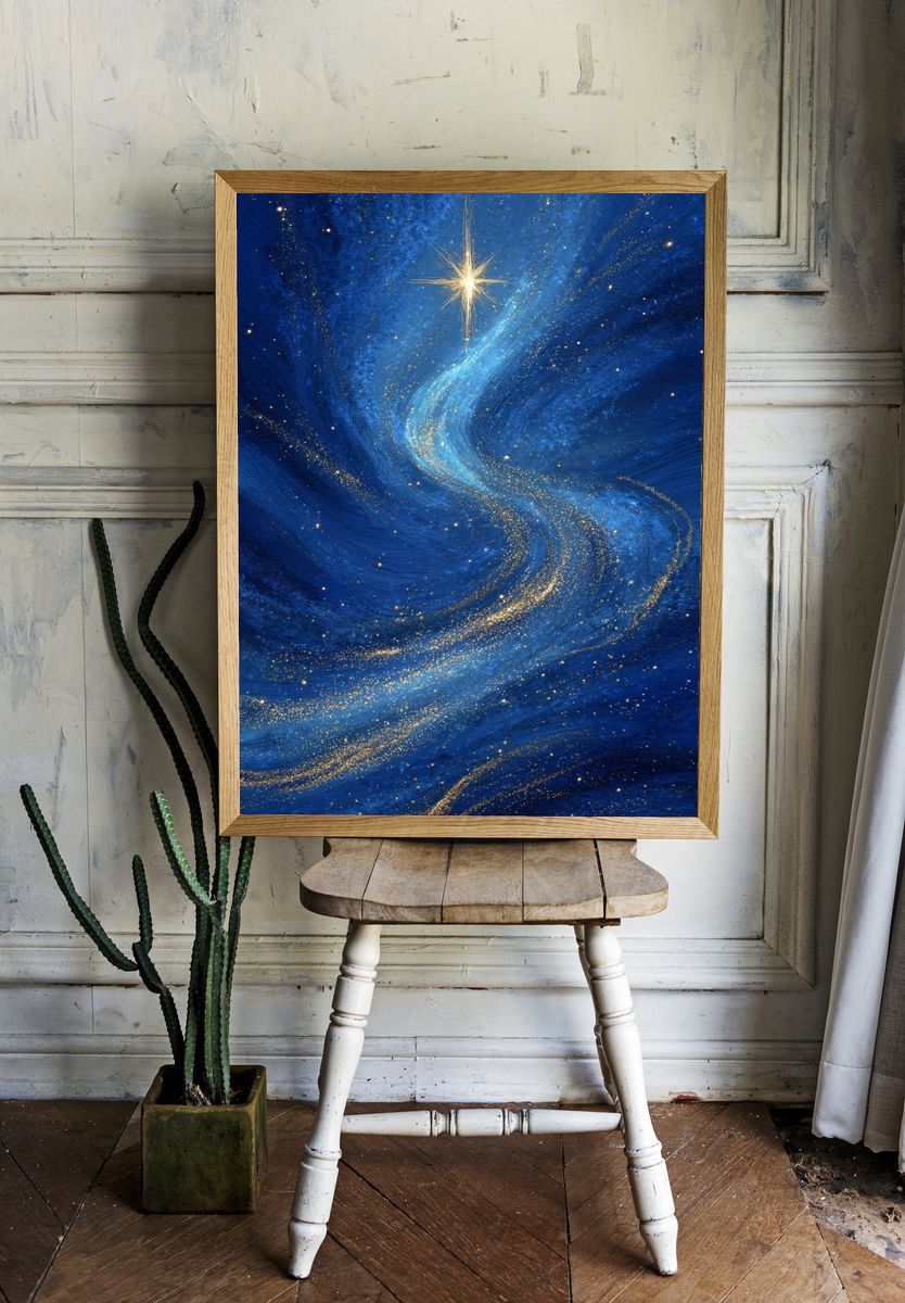 Celestial Pathway — Space Print. — room view 1