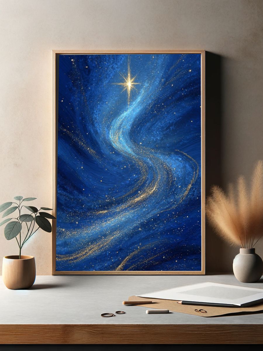 Celestial Pathway — Space Print. — room view 2