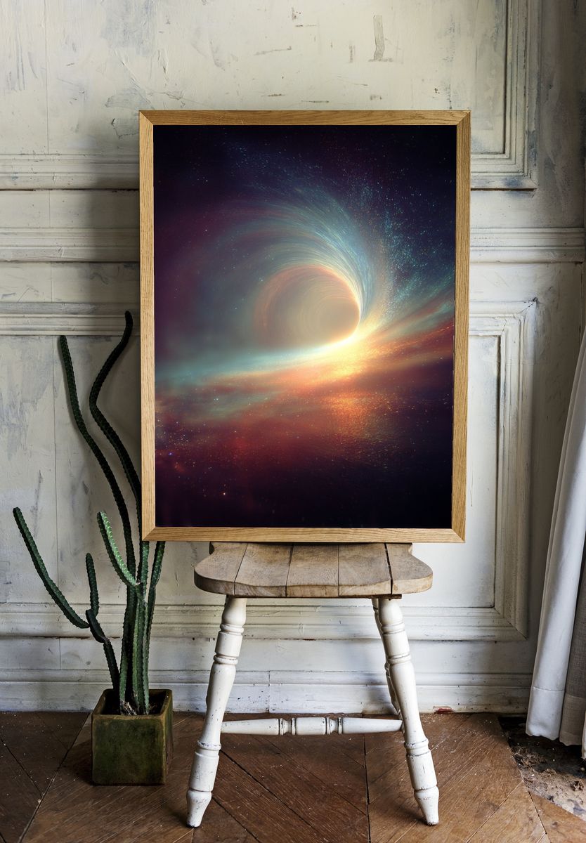 Cosmic Swirl — Space Print. — room view 1