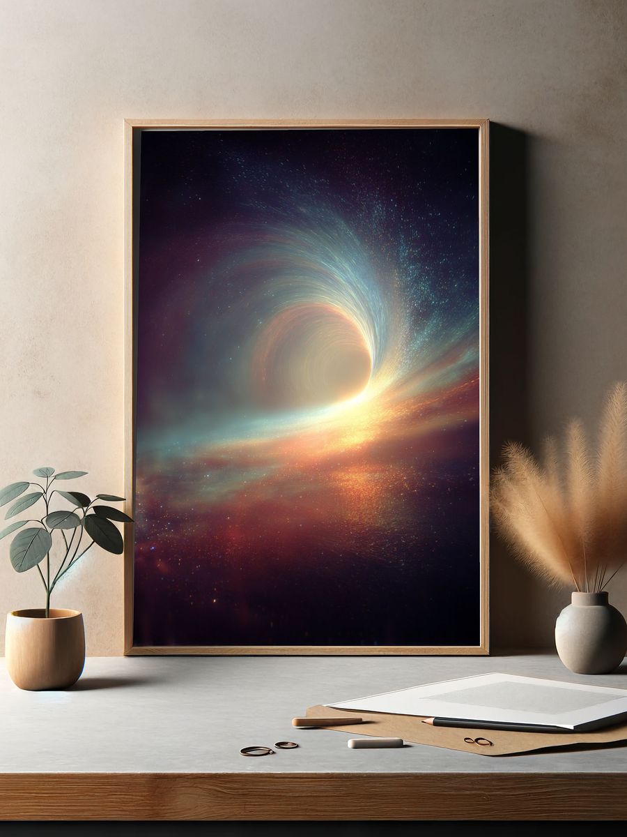 Cosmic Swirl — Space Print. — room view 2