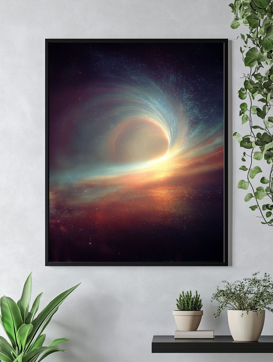 Cosmic Swirl — Space Print. — room view 4