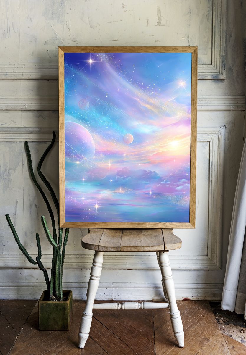 Celestial Dreamscape — Space Print. room preview