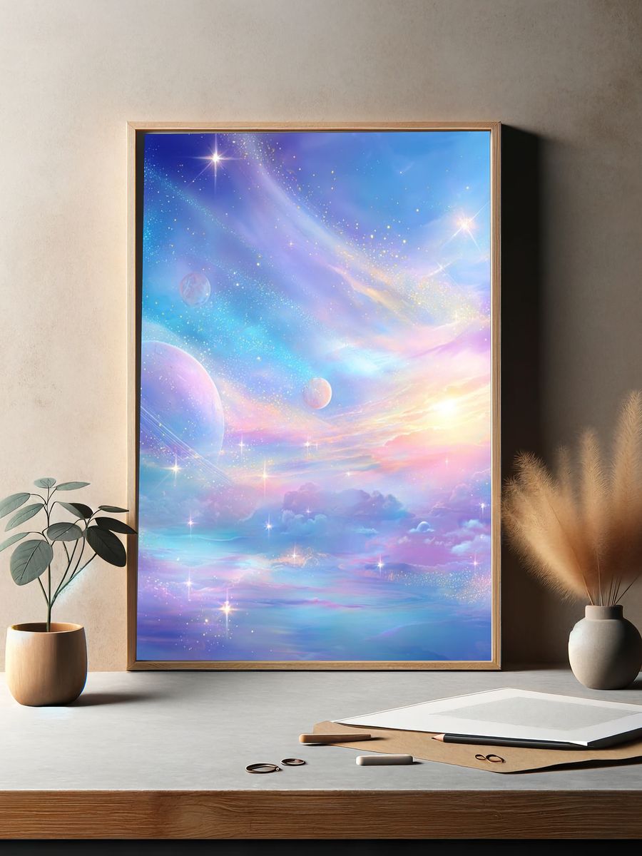 Celestial Dreamscape — Space Print. — room view 2