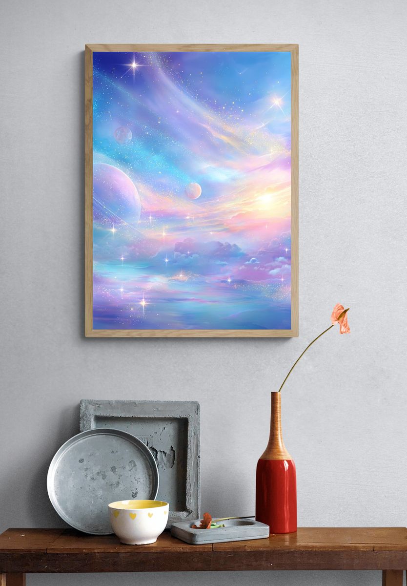 Celestial Dreamscape — Space Print. — room view 3