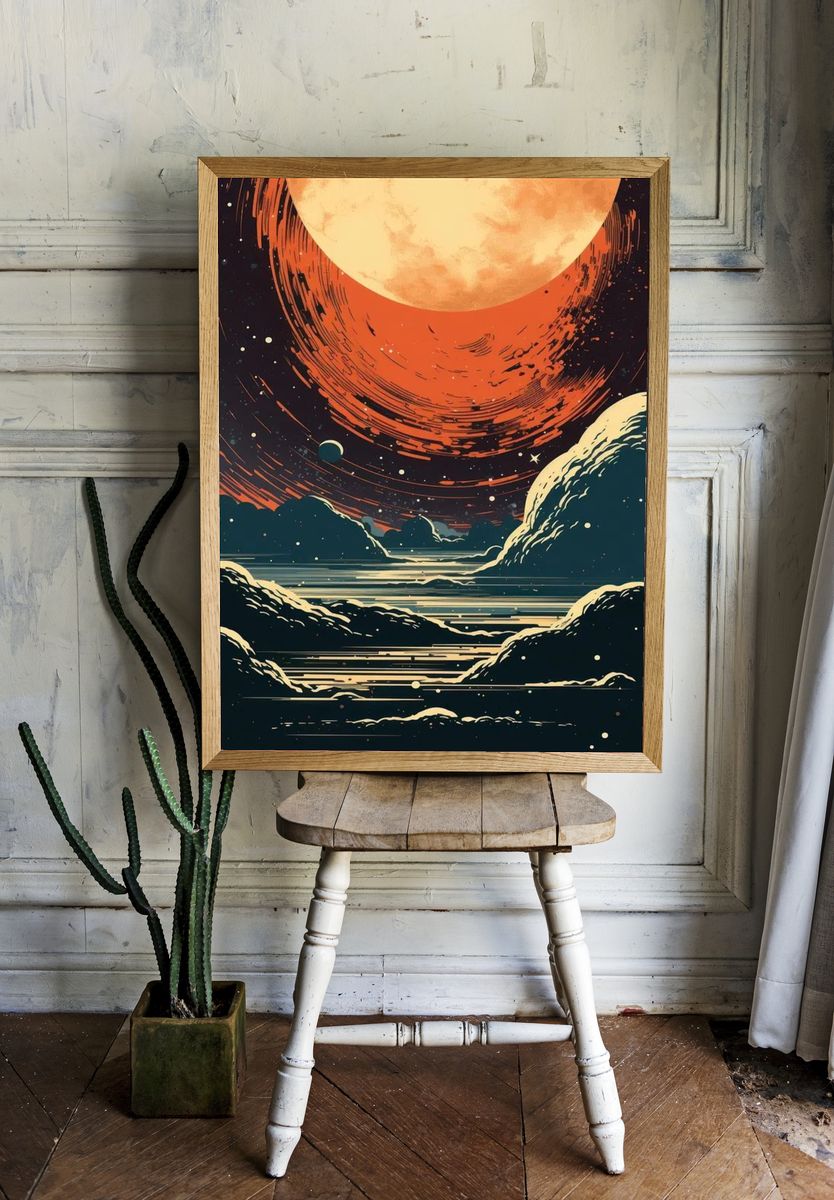 Celestial Landscape — Space Print room preview