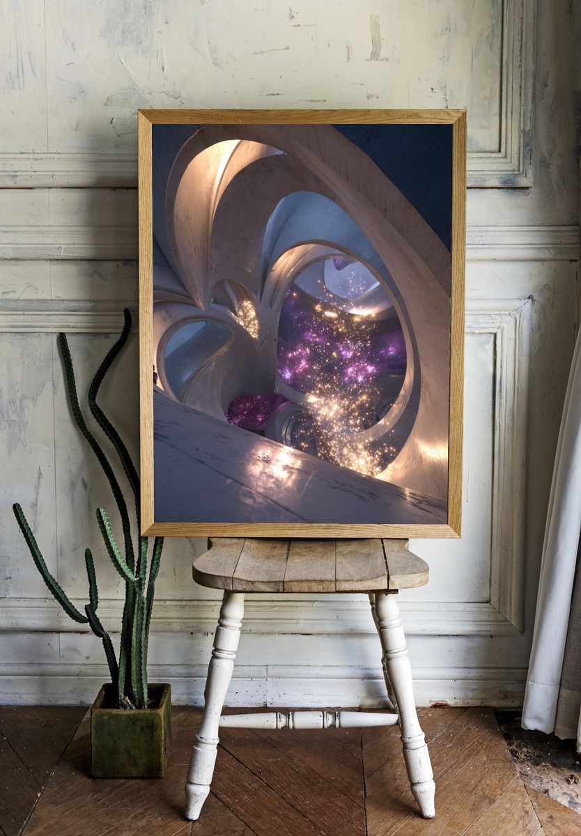 Cosmic Spiral — Abstract Print. — room view 1