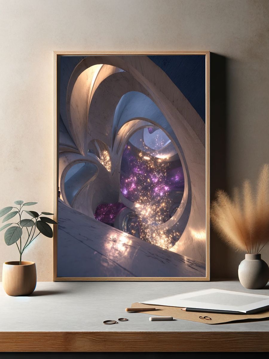 Cosmic Spiral — Abstract Print. — room view 2