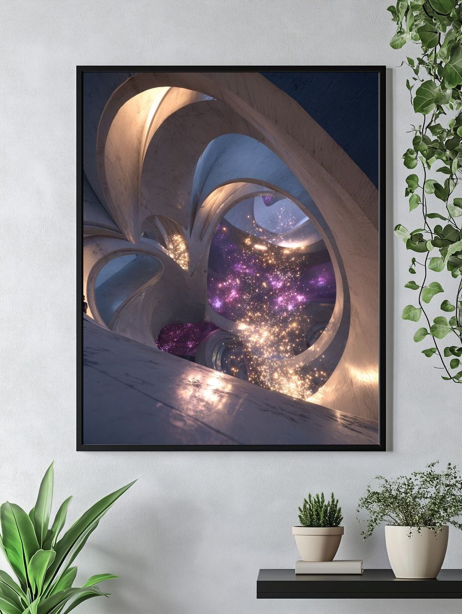 Cosmic Spiral — Abstract Print. — room view 4