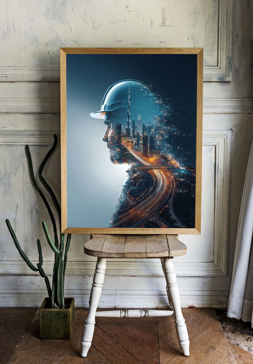 City Vision Construction Poster. — room view 1