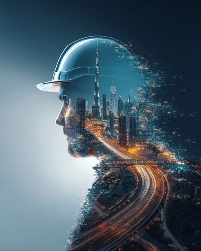 City Vision Construction Poster. poster print