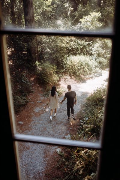 Couple Walking in Nature — Photography Print. poster print