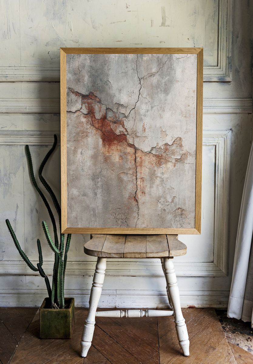 Rustic Concrete Wall — Photography Print. — room view 1