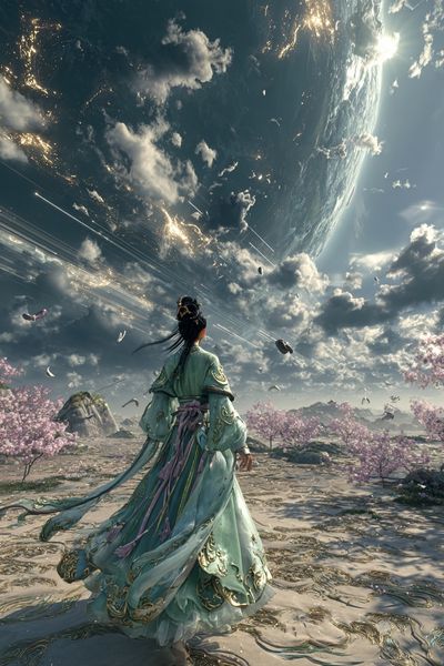 Celestial Wanderer — Fantasy Print. poster print