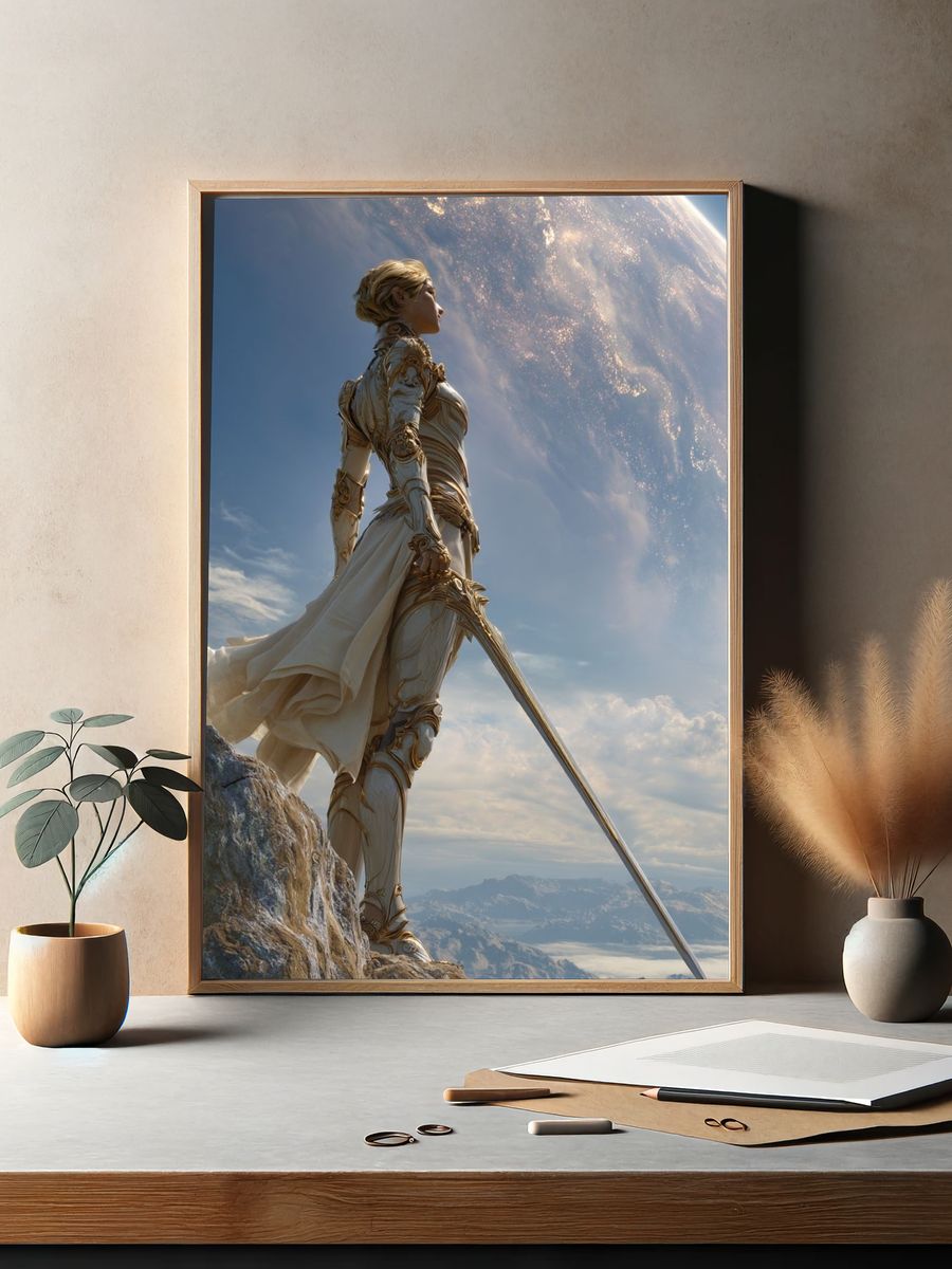 Celestial Warrior — Fantasy Print. — room view 2