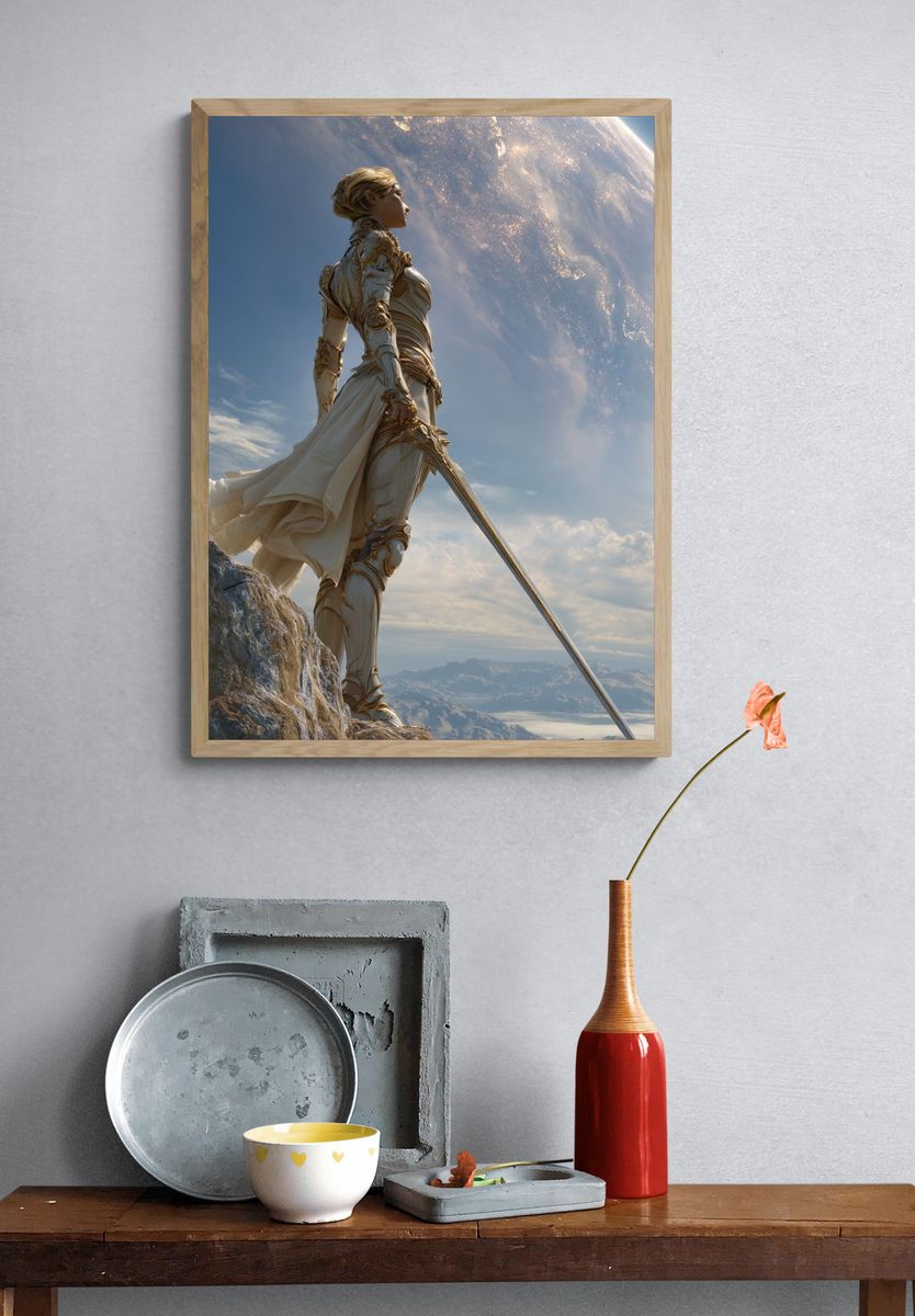 Celestial Warrior — Fantasy Print. — room view 3