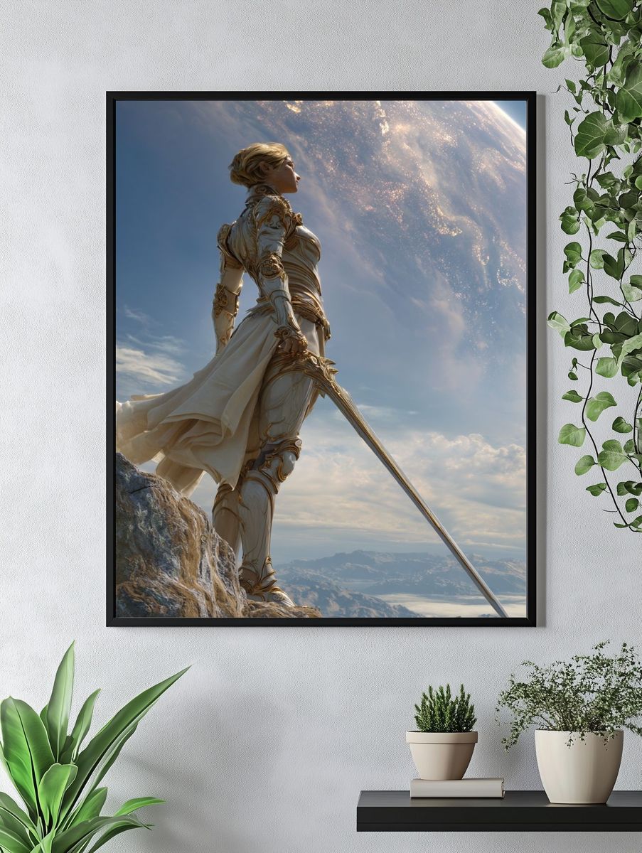 Celestial Warrior — Fantasy Print. — room view 4