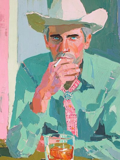 Cowboy Portrait Pop-Art Print. poster print