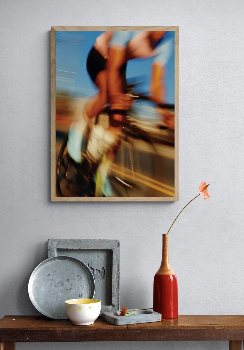 Cyclist in Motion — Photography Print. — room view 3
