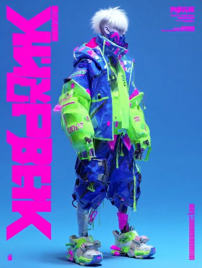 Futuristic Cyberpunk Fashion Poster. poster