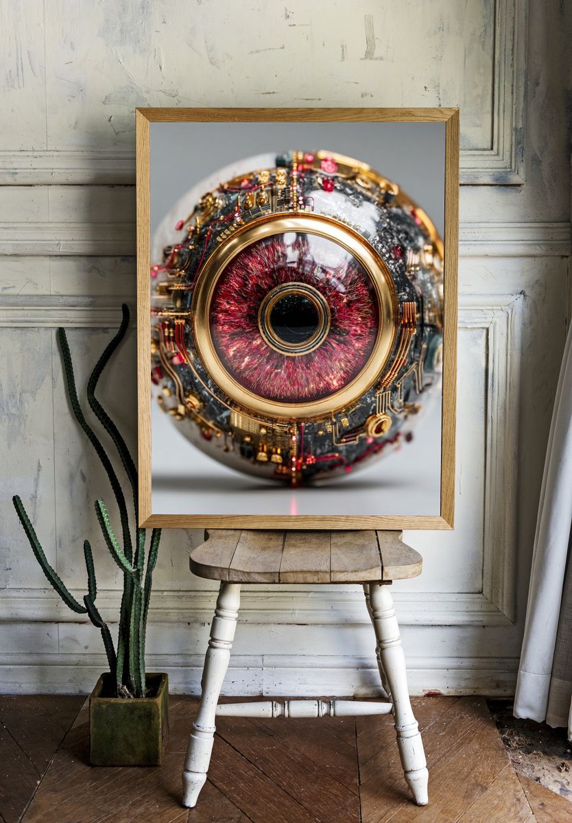 Cybernetic Eye — Futuristic Print. — room view 1