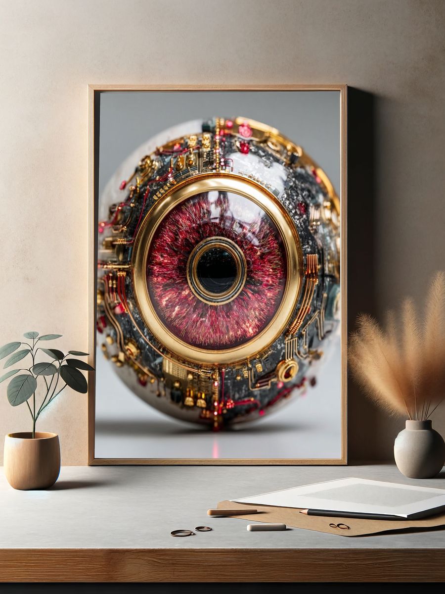 Cybernetic Eye — Futuristic Print. — room view 2