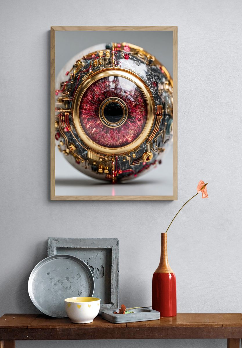 Cybernetic Eye — Futuristic Print. — room view 3