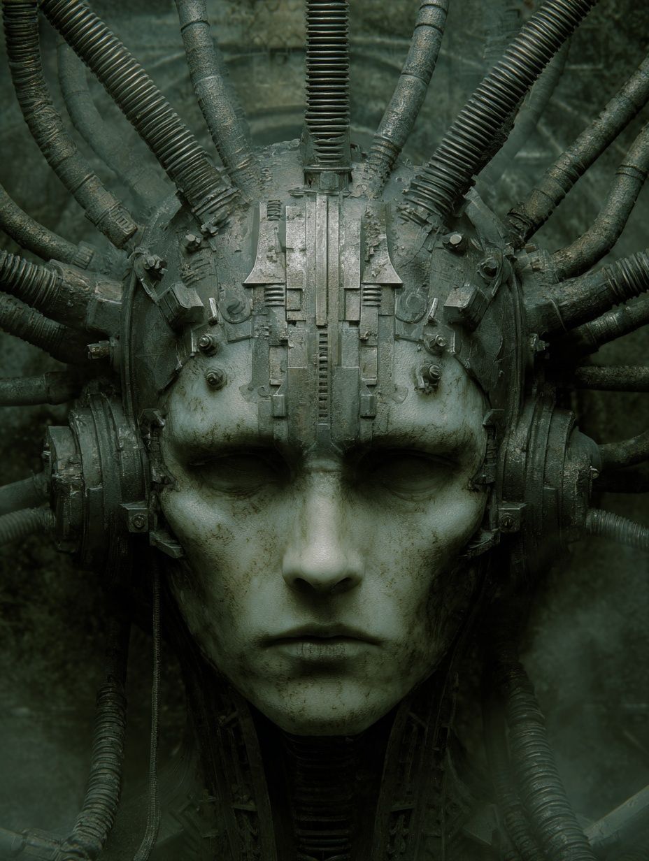 Cybernetic Face — Sci-Fi Print. poster detail