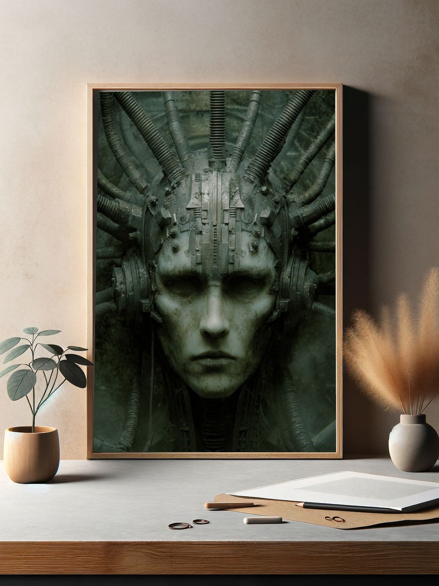 Cybernetic Face — Sci-Fi Print. — room view 2