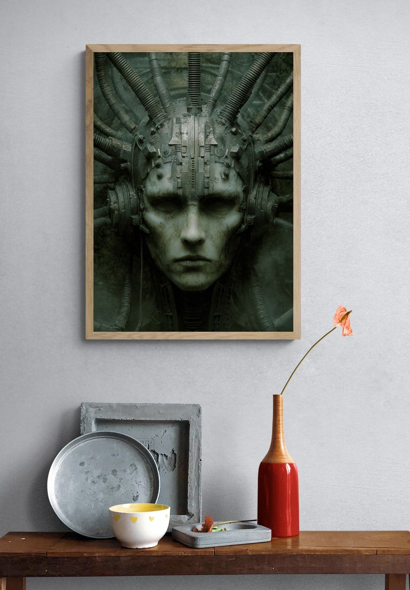 Cybernetic Face — Sci-Fi Print. — room view 3