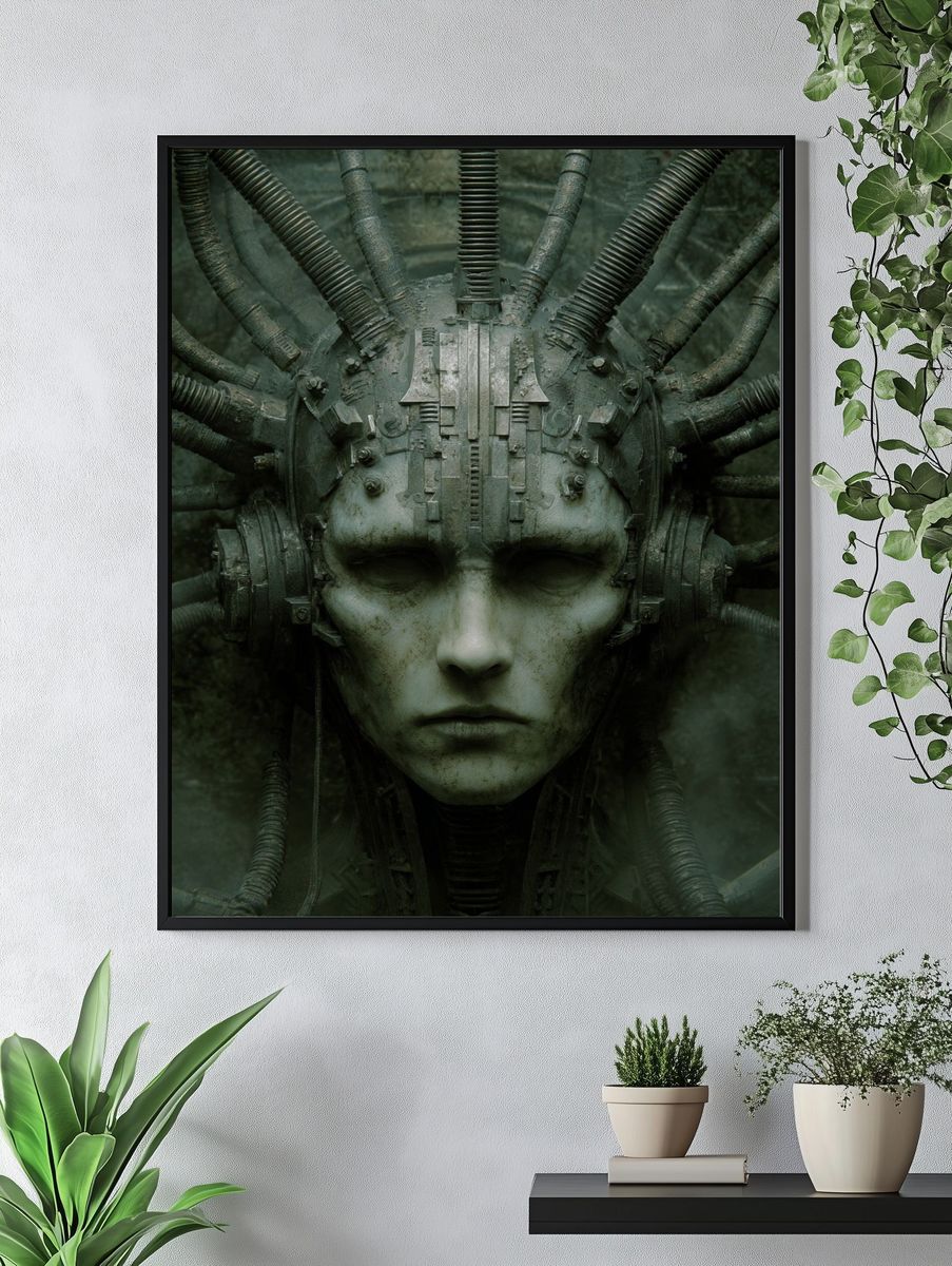 Cybernetic Face — Sci-Fi Print. — room view 4