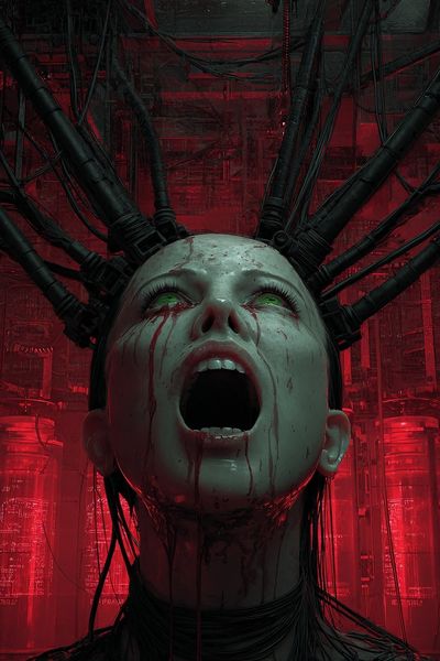 Cybernetic Horror — Digital Art Print. poster print