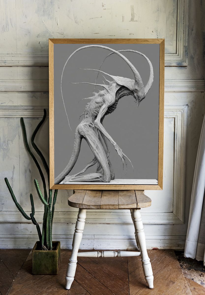 Demonic Creature — Fine Art Print. — room view 1