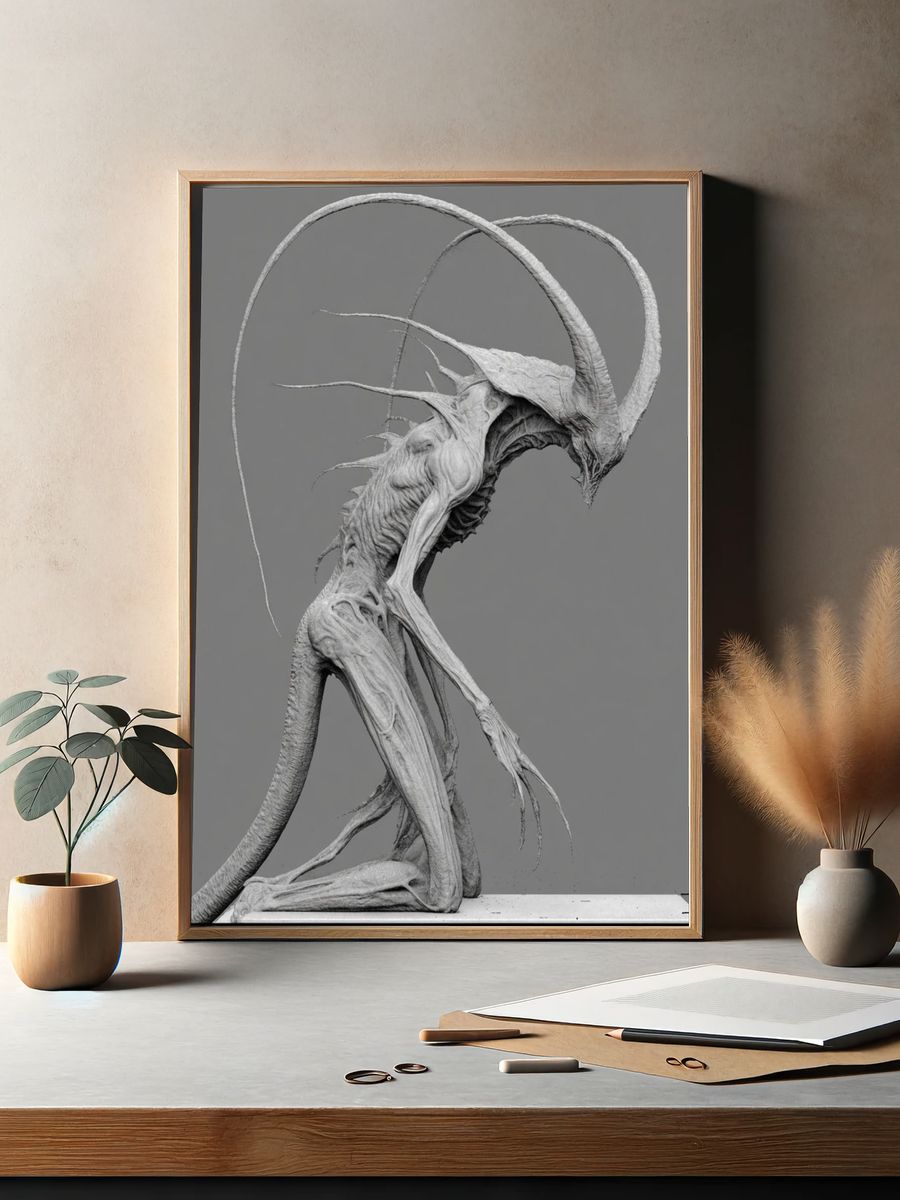 Demonic Creature — Fine Art Print. — room view 2