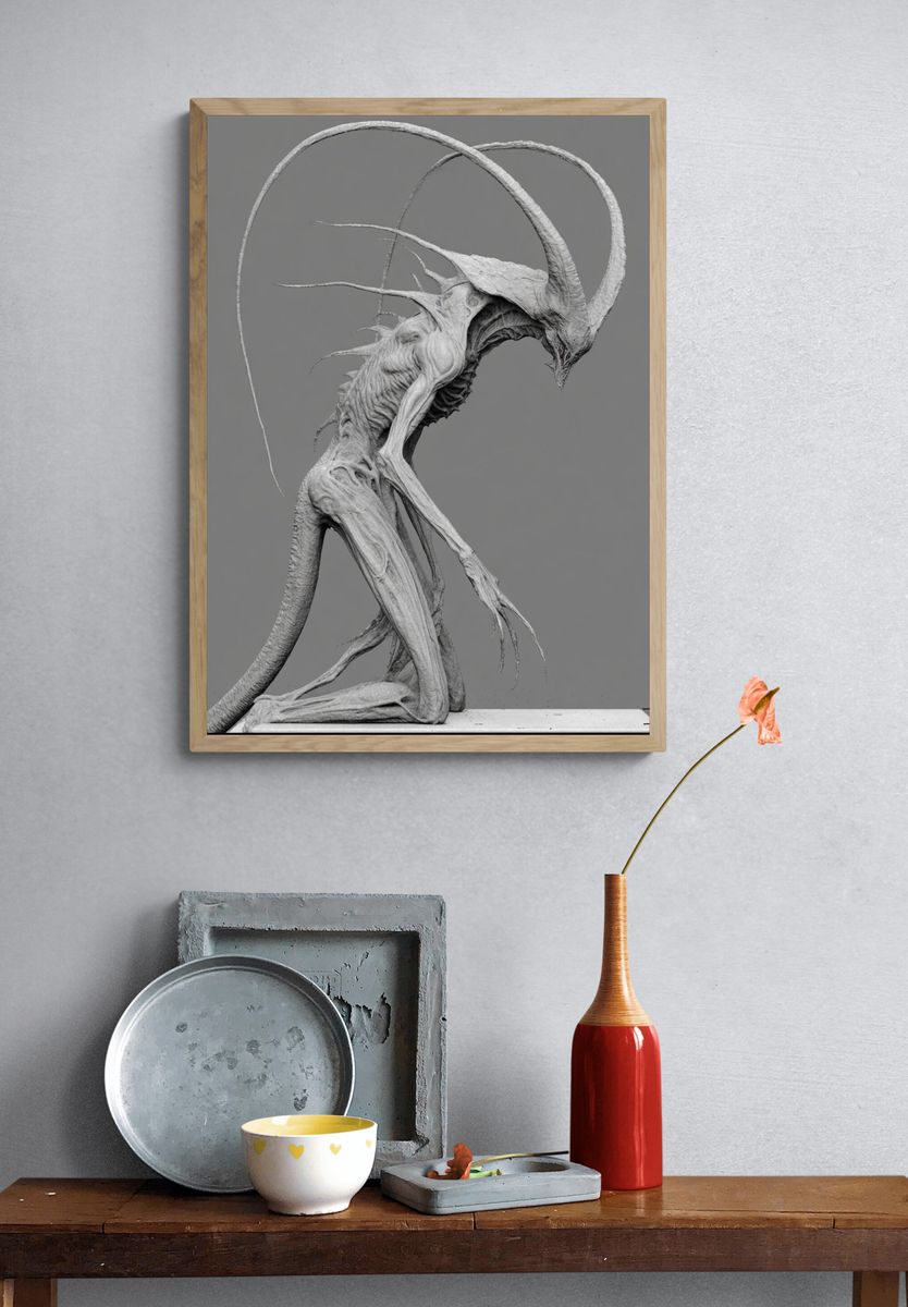 Demonic Creature — Fine Art Print. — room view 3